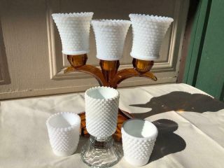 Vintage White Milk Glass Votive Candle Holder/cup Set Of 6