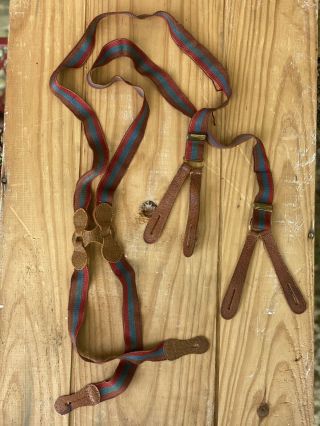 1930’s 1940’s Suspenders Leather Elastic For Study Costume Design Antique