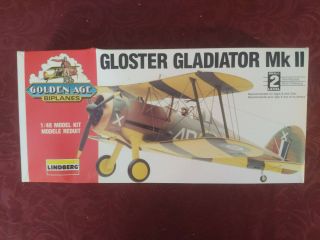 Lindberg Gloster Gladiator Mk Ii 1/48 Scale 72561 Open Box
