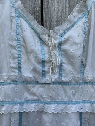 Vintage Gunne Sax Dress Corset Eyelet Lace Cottagecore Midi Dress 25” Waist 3