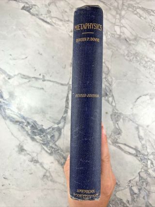 1898 Antique Philosophy Book " Metaphysics "