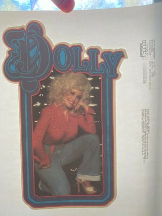 1978 Dolly Parton Iron On Transfer Vintage Holoubek For T Shirts