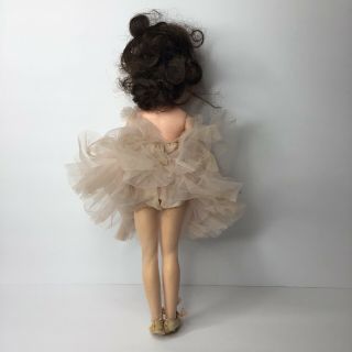 Vintage Madame Alexander Elise Ballerina Doll Brown Hair Earrings Pink Tutu 17”
