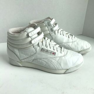 Womens Reebok Vintage 80s High Rise Top Arobic 2 - Strap Sneakers Shoes White Us 9