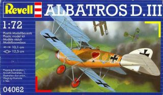 1/72 Revell Models Albatros D.  Iii German Wwi Fighter