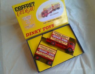 Dinky Toys By Atlas,  Guy Warrior Flat Truck,  Corgi Trailer & 2 Containers,  Boxd