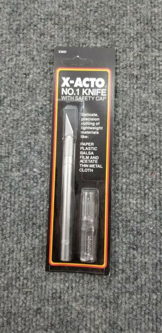 X - Acto No.  1 Knife W/safety Cap In Package Nos X3601 Made In Usa