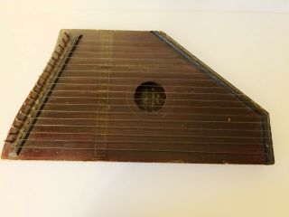 Antique Harpolute Boston Mass Harp Lute Small String Musical Instrument Vtg 1892