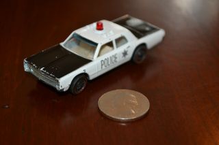 Vintage 1968 Hot Wheels Redline Police Cruiser Black White U.  S.  A.  Redlines