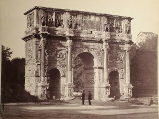 Arch Of Constantine Roman Forum Rome Italy 1890s Albumen Print