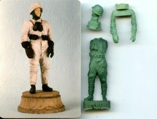 Oem 1:35 Wwii German Troop In Winter Clothing - Resin Figure Kit