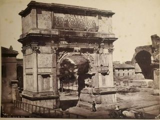 Robert Rive Arch Of Titus Via Sacra Roman Forum Italy 1870s Albumen Print
