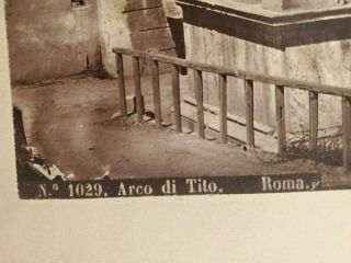 Robert Rive Arch of Titus Via Sacra Roman Forum Italy 1870s Albumen Print 3