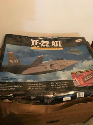 Vintage Testors Plastic Model 1:32 Scale Model War Plane Yf - 22 Atf