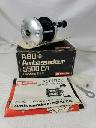 Vintage Abu Garcia 5500 Ca Casting Reel In Orig Box In