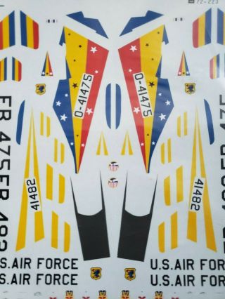 MICROSCALE MILITARY AIRCRAFT MODEL DECALS 1/72 72 - 223 USAF F101 VOODOO F - 101 2