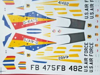 MICROSCALE MILITARY AIRCRAFT MODEL DECALS 1/72 72 - 223 USAF F101 VOODOO F - 101 3