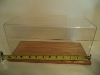 Danbury Display Case With Oak Base For 1/18th Scale Cars.