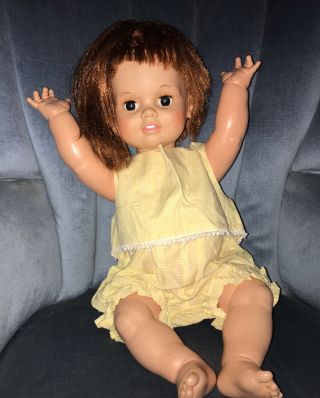Vintage Vguc Baby Crissy Doll 1972 - 73 Ideal Toy Corp 23 " Red Growing Hair