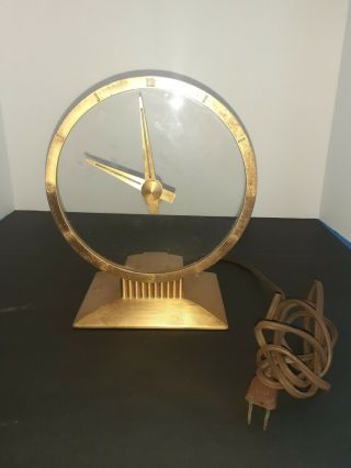Vintage 1950s Jefferson Golden Hour Mystery Clock 580 - 101