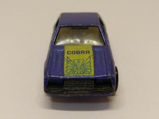 Vintage 1979 Hot Wheels Mustang Turbo Cobra Blackwall Metallic Blue Hong Kong