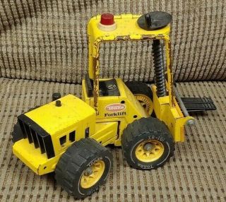 VINTAGE 1970 ' S SMALL TONKA FORKLIFT WITH LIFT AND MOVEABLE FORKS 52900 2