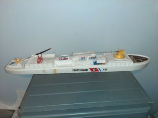 Vintage Mattel Vertibird Coast Guard Rescue Ship Large Styrofoam Toy Boat