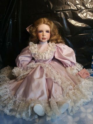 23 " Porcelain Doll " Kallie " 1991 Vintage.  Soft Body To Elbows And Knees.