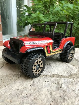 Vintage Tonka Gold Digger Jeep Truck Made in USA RARE 10” 80s Off Road 2