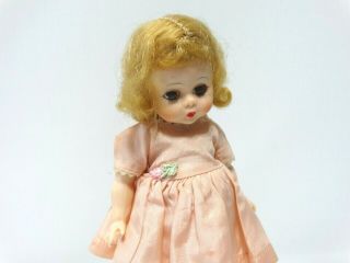 Vintage Wendy Madame Alexander - Kins Bk Doll Tagged Pink Taffeta Dress