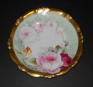 Antique P & B Limoges Elite France Hand Painted Porcelain Plate 8 ¼”