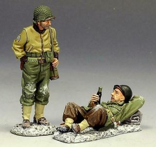 King & Country Battle Of The Bulge Bba028 U.  S.  Taking It Easy Mib