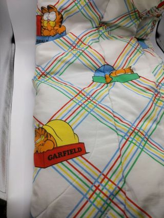 Vintage 1978 Garfield Cartoon Comic Comforter 62x 84” TWIN Size Bed Spread 2