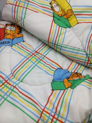 Vintage 1978 Garfield Cartoon Comic Comforter 62x 84” TWIN Size Bed Spread 3