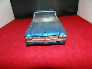 Vintage Tin Friction Bandai 1961 Cadillac 4 - Door Sedan Car - Japan 2