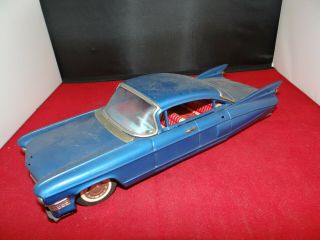 Vintage Tin Friction Bandai 1961 Cadillac 4 - Door Sedan Car - Japan 3