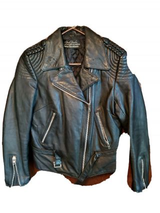 Vtg.  Harley Davidson Leather Jacket Hein Gericke Cycle Queen Belted Braids Sz 38