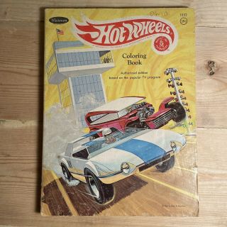 Vintage 1970 Mattel Hot Wheels Whitman Coloring Book 1052 Authorized Edition