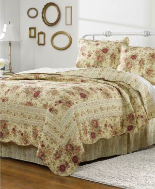Greenland Home Fashions Antique Rose 3 Piece King Quilt Set Multi $358