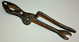 Rare Antique Heller Germany Blacksmith Multi Wrench Pipe Fitting Tool Pliers