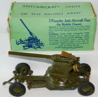 Pre - War Britains 1930s Lead,  2 Pounder Aa Gun On Mobile Chassis,  Boxed Set 1717