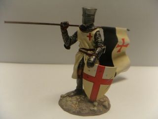 St Petersburg Crusader Templar Knight With Banner 54mm Metal