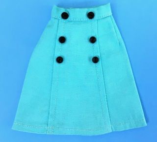 Vintage Tammy Doll Turquoise Swinging Skirt W/black Buttons 1960 