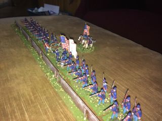 54 Painted 1/72 - Civil War Union Massachusetts Infantry Regiment W Artillery