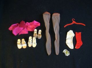 Vintage Madame Alexander Cissy Doll Accessories,  Shoes,  Sandals,  Stockings,  Hanger