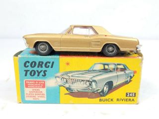 Vintage Corgi Toys 245 Buick Riviera Diecast Gt Britain