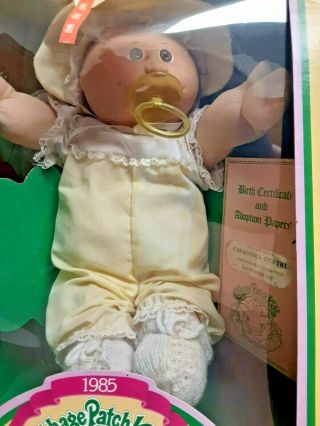 Vintage 1985 Cabbage Patch Kids Preemie March Of Dimes W/ Mib,  Tags And Papers