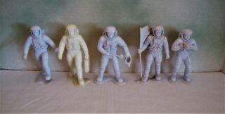 Set Of 5 Marx Sp 6 " Astronaut Bulk Toy Bin Figures - Playset
