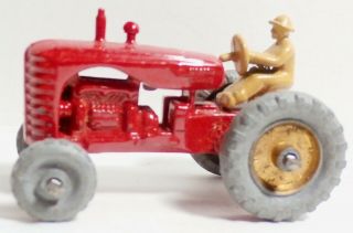 Vintage Matchbox Moko Lesney 4 - B Red Massey Harris Tractor Made N England 1957