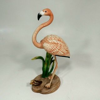 Rare Vintage Goto Porcelain Pink Flamingo Bird Figurine Made In Japan